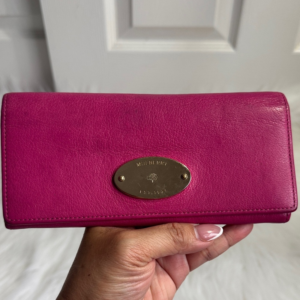 Mulberry Fuchsia Leather Wallet